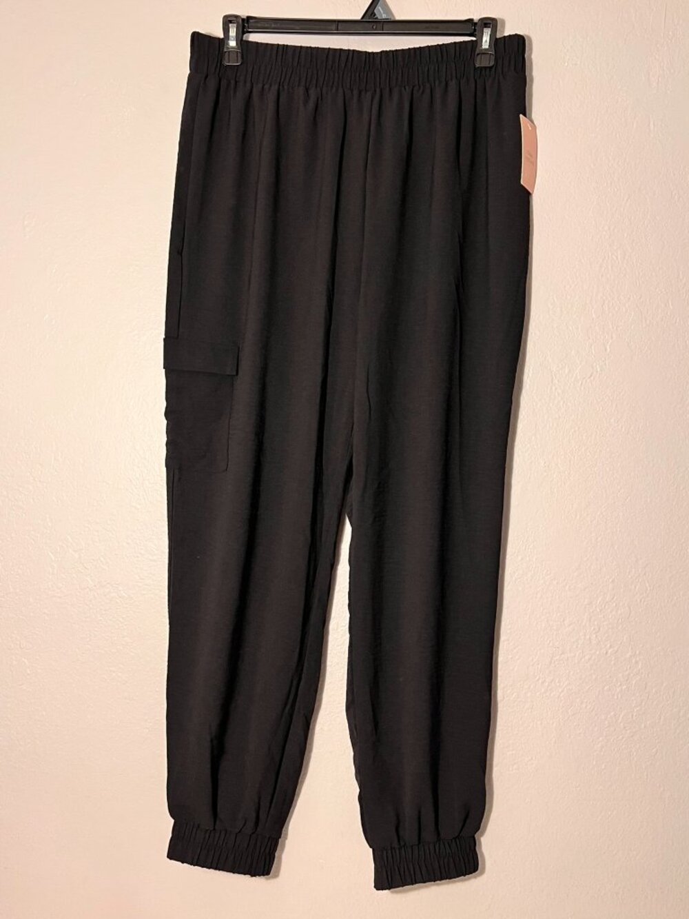 NWT - Como vintage XXL Black Elastic Waist Cargo Joggers - Dressier appearance